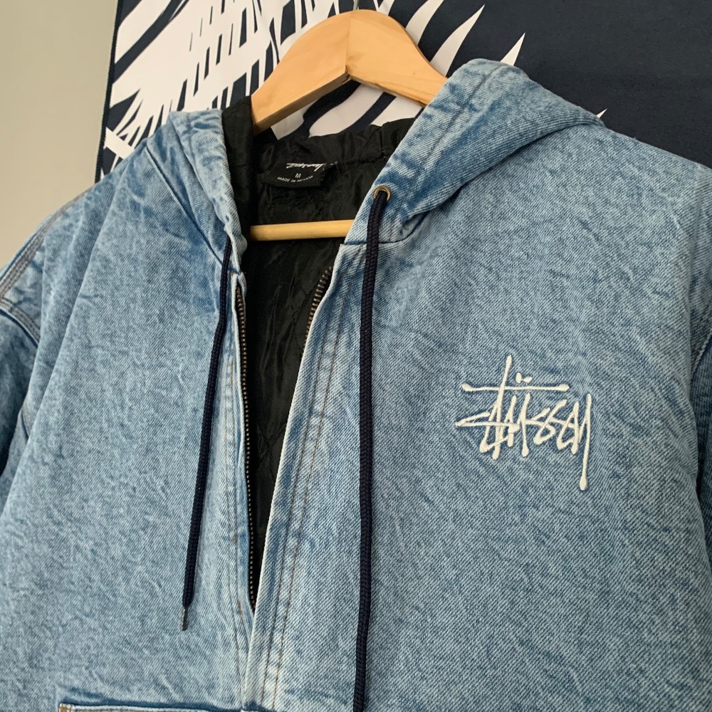 Stussy Denim Zip Down Jacket - Picture 4 of 9